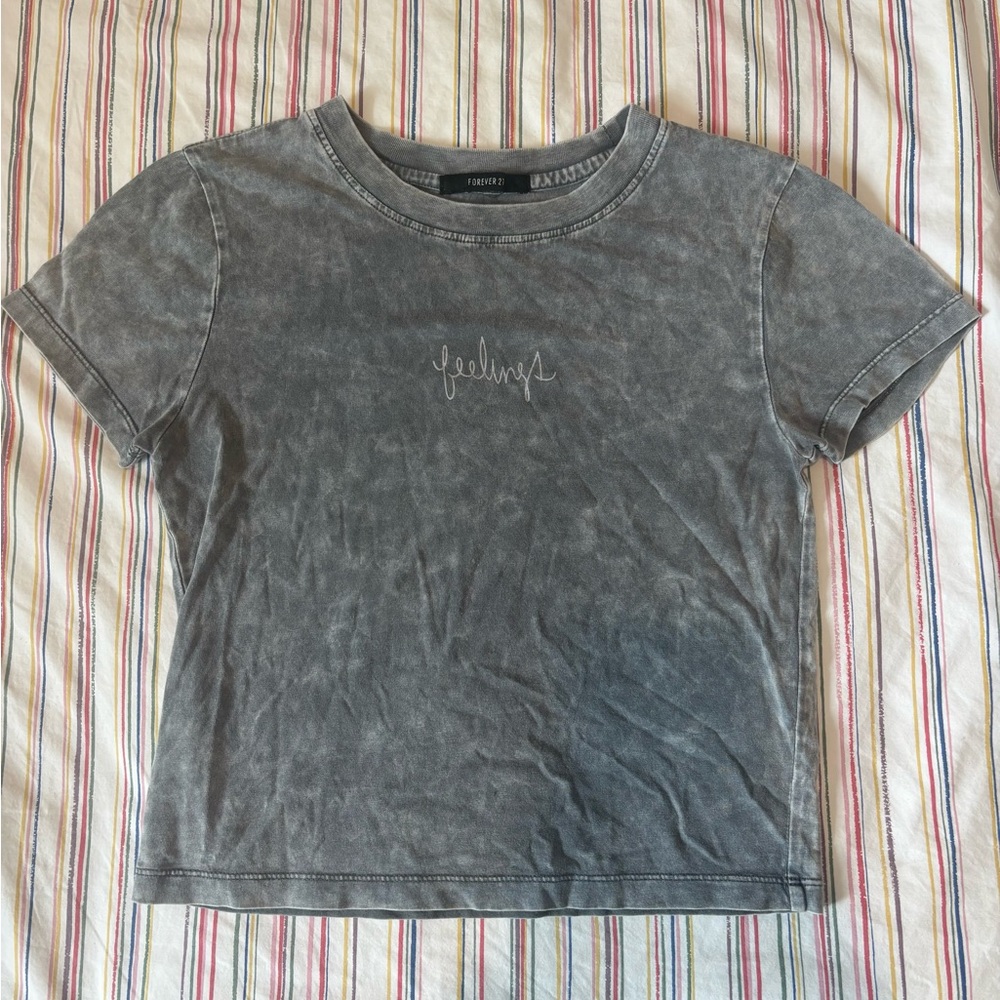 Forever 21 Gray Crop Top